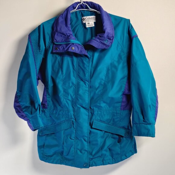 VINTAGE Columbia Gizzmo Jacket Women's Size Medium Teal Insulated Winter Coat - Picture 1 of 16